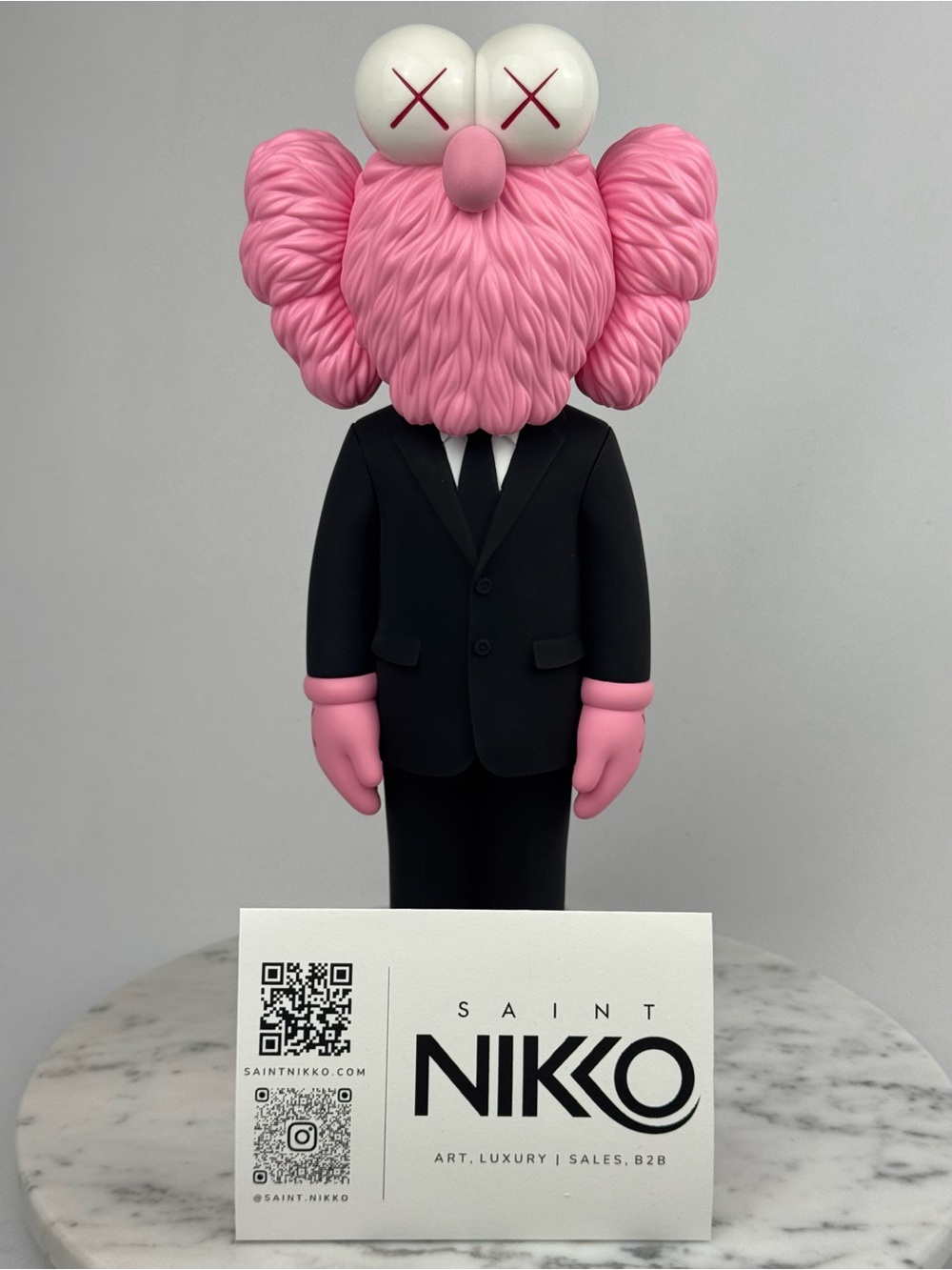 KAWS x Dior SS18 BFF Companion Figure Pink Suit Kim Jones EXCLUSIVE